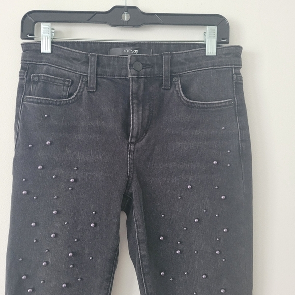 Joe's The Smith High-Rise Straight leg Ankle lengt jeans raw hem  in black Sz 25 - Picture 5 of 15